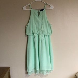 Mint green dress